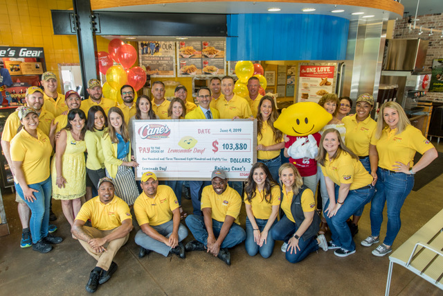 Raising Cane's Check Cermony